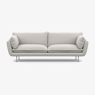 Heal's Heal's Allora 4 Seater Sofa Chunky Boucle Ecru Stainless Steel Feet - Heal's UK Furniture