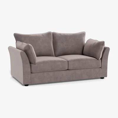 Heal's Heal's Tailor 3 Seater Sofa Smart Luxe Velvet Mushroom Black Feet - Heal's UK Furniture