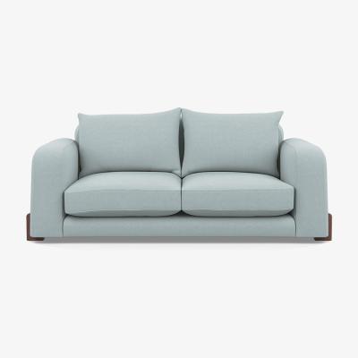 Heal's Heal's Nuvola 2 Seater Sofa Brushed Cotton Mist Walnut Stained Oak Feet - Heal's UK Furniture