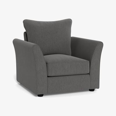 Heal's Heal's Tailor Armchair Smart Linen Mix Grey Natural Beech Feet - Heal's UK Furniture
