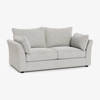 Heal's Heal's Tailor 3 Seater Sofa Chunky Boucle Ecru Black Feet - Heal's UK Furniture
