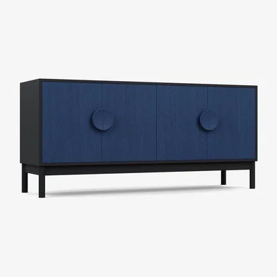 Heal's Heal's Tinta Sideboard Black Stain Frame Natural Oak Doors - Heal's UK Furniture