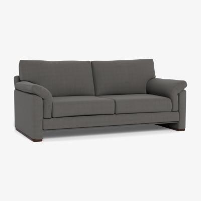 Heal's Heal's Paris II 3 Seater Sofa Broadweave Pebble Walnut Feet - Heal's UK Furniture