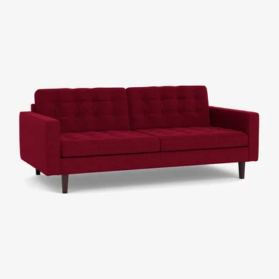 Heal's Heal's Hepburn 3 Seater St Moritz Wool Red 74 Natural Feet - Heal's UK Furniture