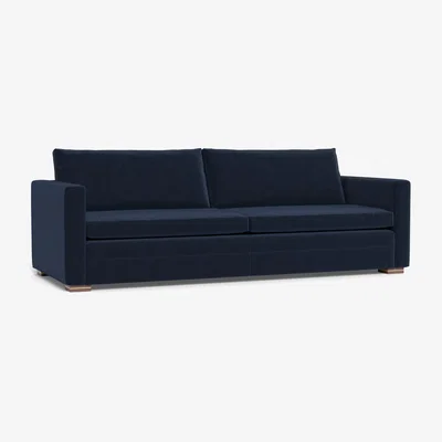 Heal's Heal's Palermo 5 Seater Sofa Stonewash Leather Light Brown 274 Brass and Walnut Feet - Heal's UK Furniture