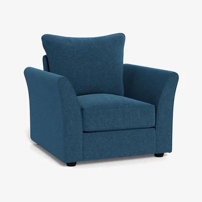 Heal's Heal's Tailor Armchair Texture Ink Black Feet - Heal's UK Furniture