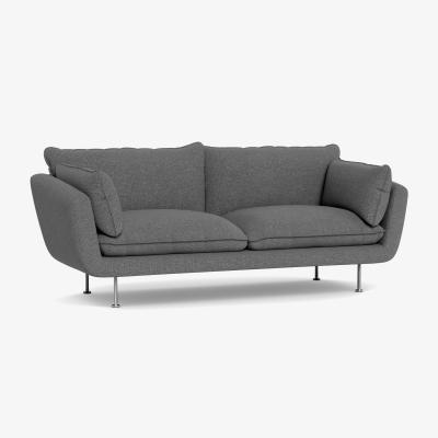 Heal's Heal's Allora 3 Seater Sofa Tejo Recycled Noir Brass Feet - Heal's UK Furniture