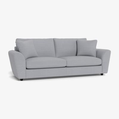 Heal's Heal's Snooze 5 Seater Sofa Brushed Cotton Pewter Black Feet - Heal's UK Furniture