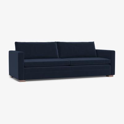 Heal's Heal's Palermo 5 Seater Sofa Stonewash Leather Vintage Green 278 Brass and Walnut Feet - Heal's UK Furniture