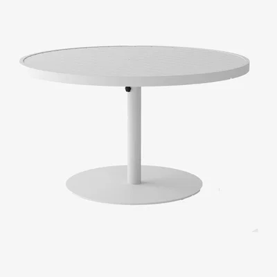 Heal's Case Eos Pedestal Circular Garden Dining Table White - Heal's UK Outdoor Furniture