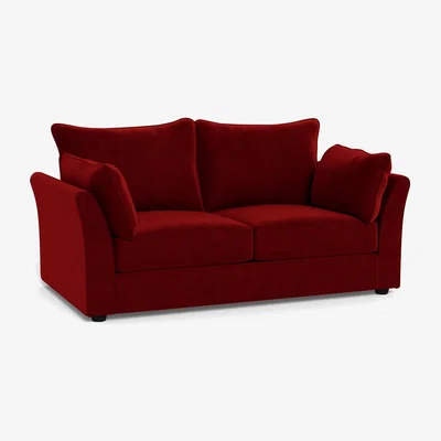 Heal's Heal's Tailor 3 Seater Sofa Smart Luxe Velvet Mulberry Natural Beech Feet - Heal's UK Furniture