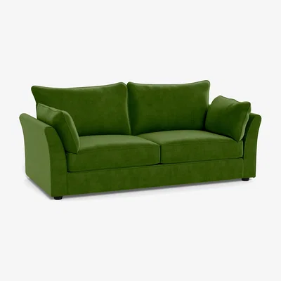 Heal's Heal's Tailor 4 Seater Sofa Smart Luxe Velvet Grass Black Feet - Heal's UK Furniture