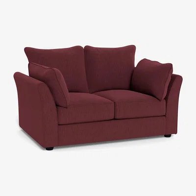 Heal's Heal's Tailor 2 Seater Sofa Smart Linen Mix Maroon Black Feet - Heal's UK Furniture