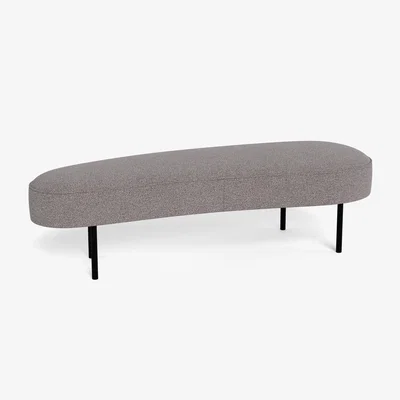 Heal's Heal's Isola Large Ottoman Loop Boucle Granite Bronze Feet - Heal's UK Furniture