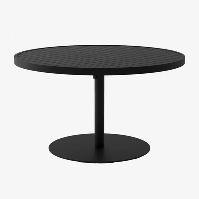 Heal's Case Eos Pedestal Circular Garden Dining Table Black - Heal's UK Outdoor Furniture