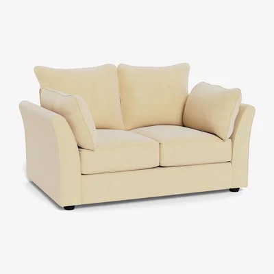 Heal's Heal's Tailor 2 Seater Sofa Smart Luxe Velvet Biscuit Natural Beech Feet - Heal's UK Furniture
