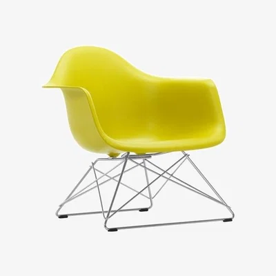 Heal's Vitra Eames LAR Chair Mustard Chrome Wire Base With Cross Struts - Heal's UK Furniture