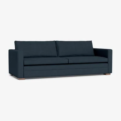 Heal's Heal's Palermo 5 Seater Sofa Siena Cotton Deep Sea Brass/Walnut Feet - Heal's UK Furniture