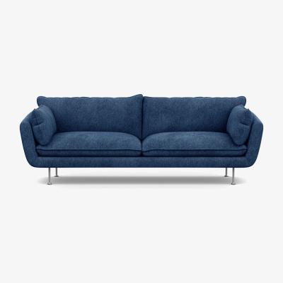 Heal's Heal's Allora 4 Seater Sofa Broad Weave Lagoon Stainless Steel Feet - Heal's UK Furniture