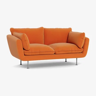 Heal's Heal's Allora 2 Seater Sofa Tejo Recycled Zinnia Black Feet - Heal's UK Furniture