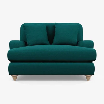 Heal's Heal's Hampstead Loveseat Brushed Cotton Pine Natural Feet - Heal's UK Furniture