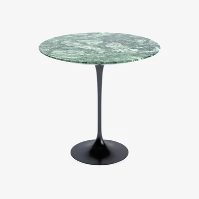 Heal's Knoll Saarinen Side table Diam 51cm Alpi verde Coated Top Black Base - Heal's UK Furniture