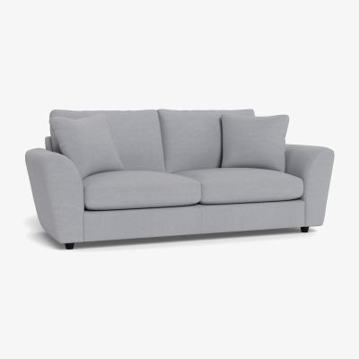 Heal's Heal's Snooze 4 Seater Sofa Brushed Cotton Pewter Black Feet - Heal's UK Furniture