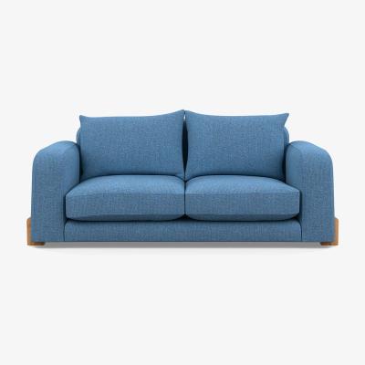 Heal's Heal's Nuvola 2 Seater Sofa Tejo Recycled Cobalt Natural Oak Feet - Heal's UK Furniture