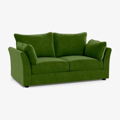 Heal's Heal's Tailor 3 Seater Sofa Smart Luxe Velvet Grass Black Feet - Heal's UK Furniture