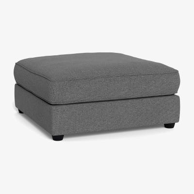 Heal's Heal's Tailor Footstool Tejo Recycled Noir Natural Beech Feet - Heal's UK Furniture