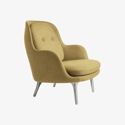 Heal's Fritz Hansen Fri Lounge Chair Christianhavn Yellow - Heal's UK Furniture