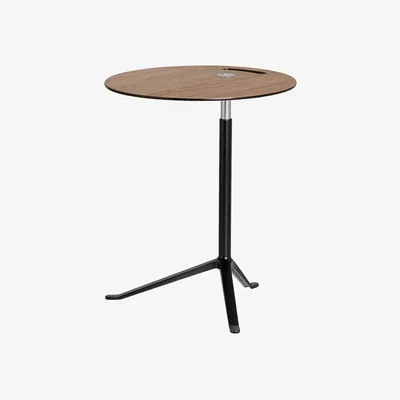 Heal's Fritz Hansen Little Friend Side Table Fixed Height Oak Black Base - Heal's UK Furniture