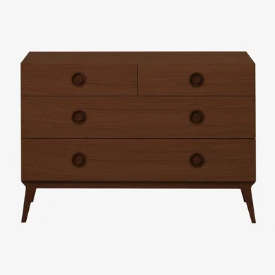 Heal's Case Valentine Chest of Drawers Stained Walnut - Heal's UK Bedroom Furniture