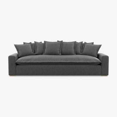 Heal's Heal's Brompton 5 Seater Sofa Melton Wool Granite Natural Feet - Heal's UK Furniture