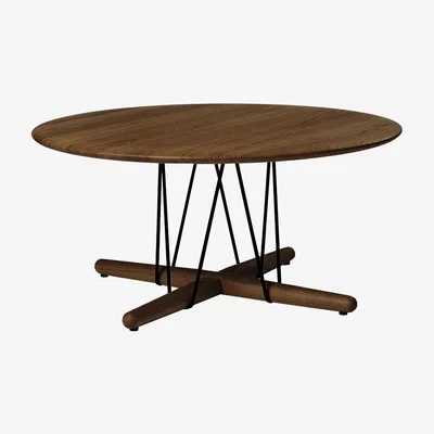 Heal's Carl Hansen & Son E021 Embrace Coffee Table Oiled Walnut Black Base 80cm - Heal's UK Furniture