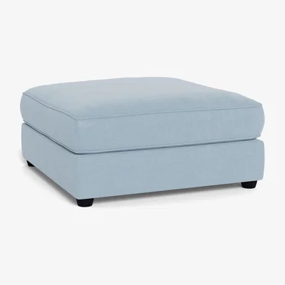 Heal's Heal's Tailor Footstool Capelo LinenCotton Sea Shanty Natural Beech Feet - Heal's UK Furniture
