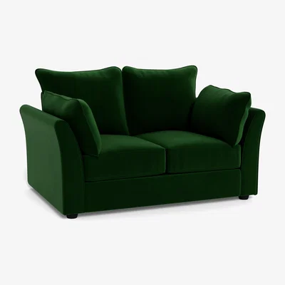 Heal's Heal's Tailor 2 Seater Sofa Smart Velvet Forest Natural Beech Feet - Heal's UK Furniture