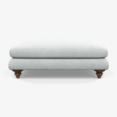 Heal's Heal's Hampstead Large Footstool Broad Weave Tin Chestnut Stain Feet - Heal's UK Bedroom Furniture