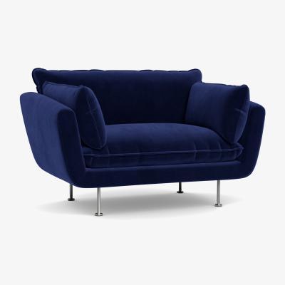 Heal's Heal's Allora Loveseat Boucle Steel Black Feet - Heal's UK Furniture