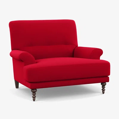 Heal's Scp Oscar Informal Armchair Melton Wool Red Oxide Walnut Feet - Heal's UK Furniture