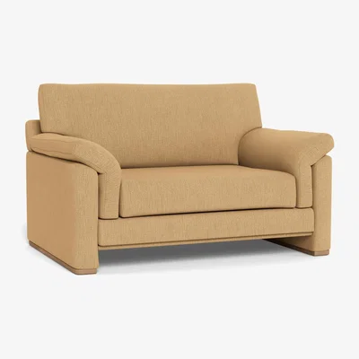 Heal's Heal's Paris II Loveseat Smart Linen Duck Egg Walnut Feet - Heal's UK Furniture