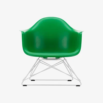 Heal's Vitra Eames LAR Chair Green White Powder Coated Wire Base With Cross Struts - Heal's UK Furniture