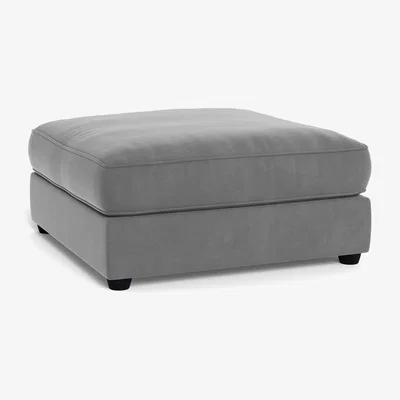 Heal's Heal's Tailor Footstool Smart Velvet Mercury Natural Beech Feet - Heal's UK Furniture