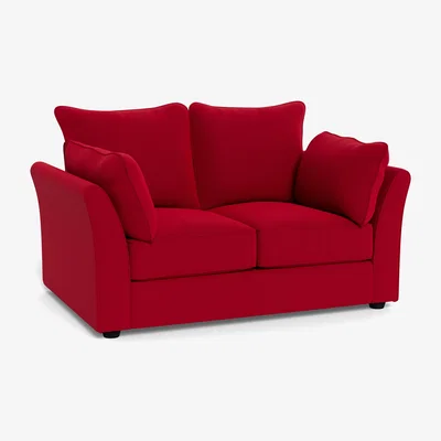 Heal's Heal's Tailor 2 Seater Sofa Melton Wool Red Oxide Natural Beech Feet - Heal's UK Furniture