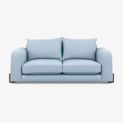 Heal's Heal's Nuvola 2 Seater Sofa Capelo LinenCotton Sea Shanty Walnut Stained Oak Feet - Heal's UK Furniture
