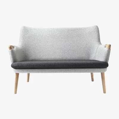 Heal's Carl Hansen & Son CH72 Sofa Frame Soaped Oak Upholstered in Melange 120 - Heal's UK Furniture