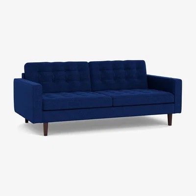 Heal's Heal's Hepburn 3 Seater St Moritz Wool Blue 150 Wenge Feet - Heal's UK Furniture