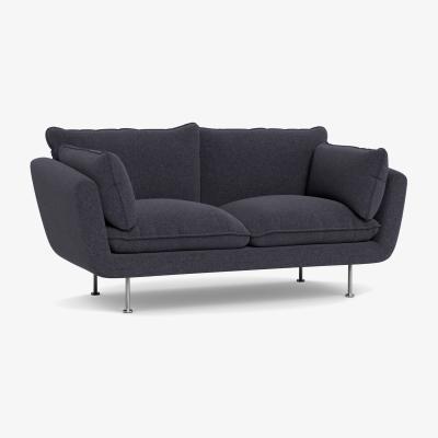 Heal's Heal's Allora 2 Seater Sofa Texture Soot Stainless Steel Feet - Heal's UK Furniture