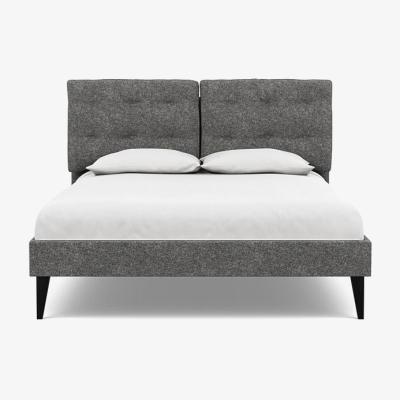 Heal's Heal's Mistral King Bed Melton Wool Shale Black Feet - Heal's UK Bedroom Furniture