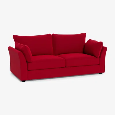 Heal's Heal's Tailor 4 Seater Sofa Melton Wool Red Oxide Natural Beech Feet - Heal's UK Furniture